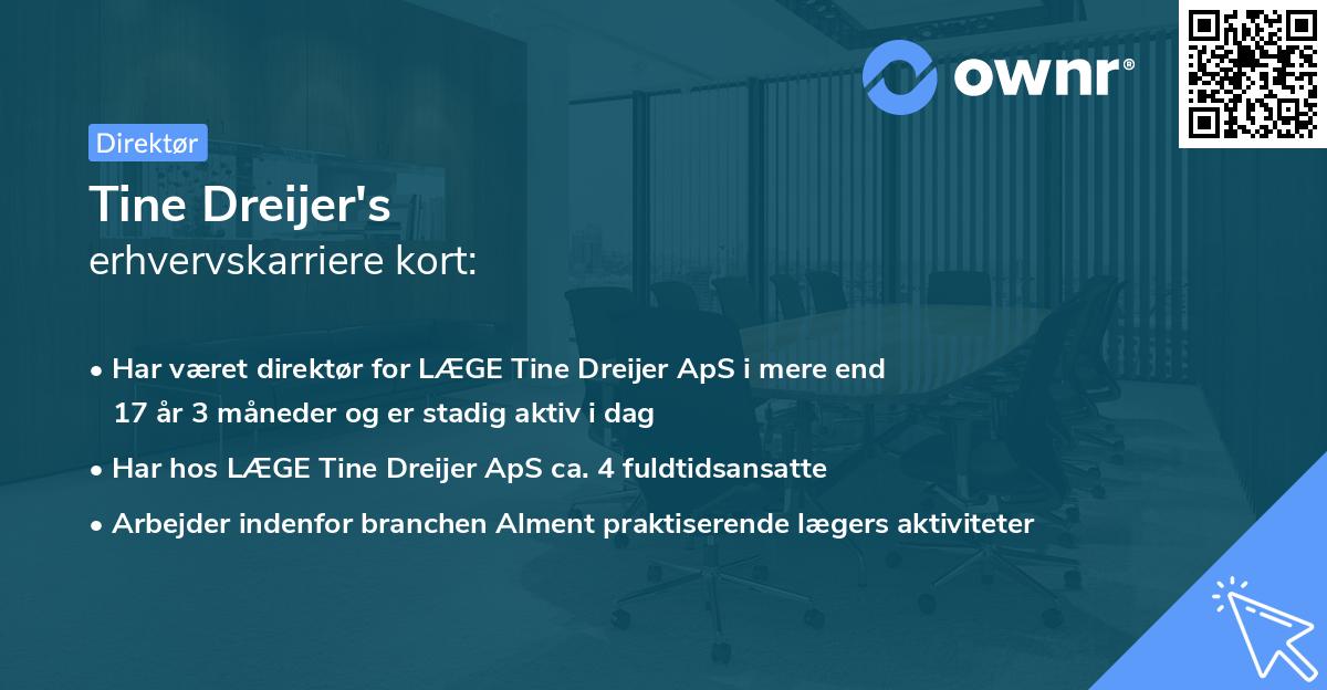 Tine Dreijer's erhvervskarriere kort