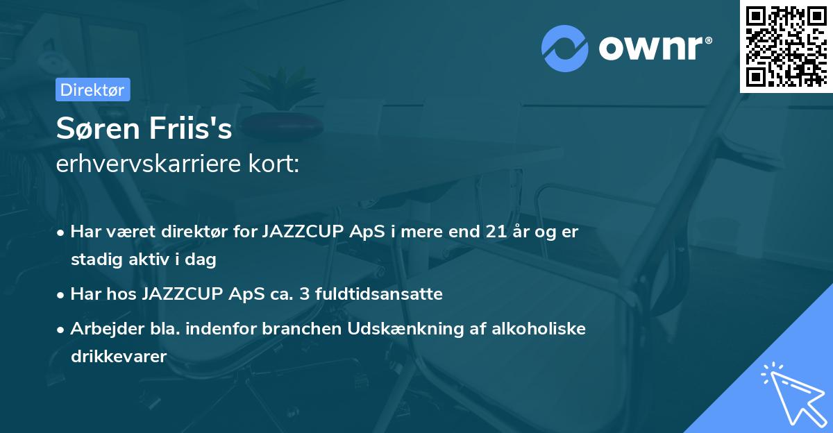 Søren Friis's erhvervskarriere kort