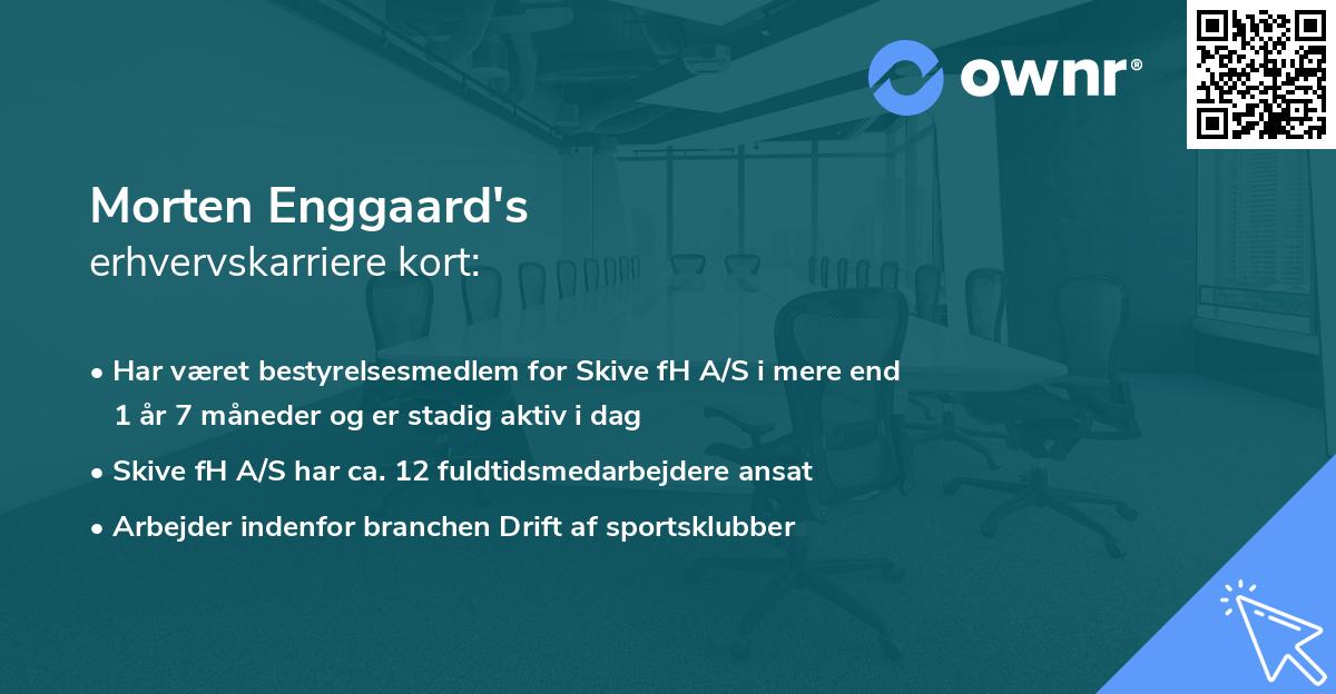 Morten Enggaard's erhvervskarriere kort