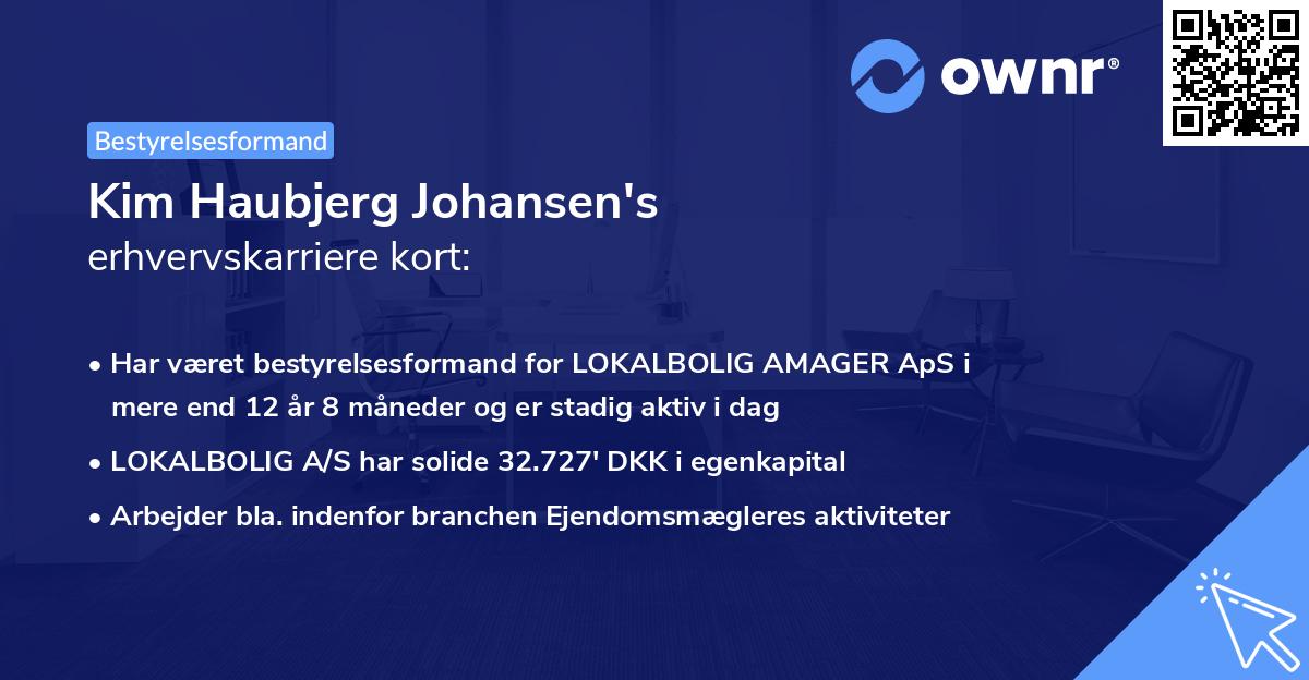 Kim Haubjerg Johansen's erhvervskarriere kort