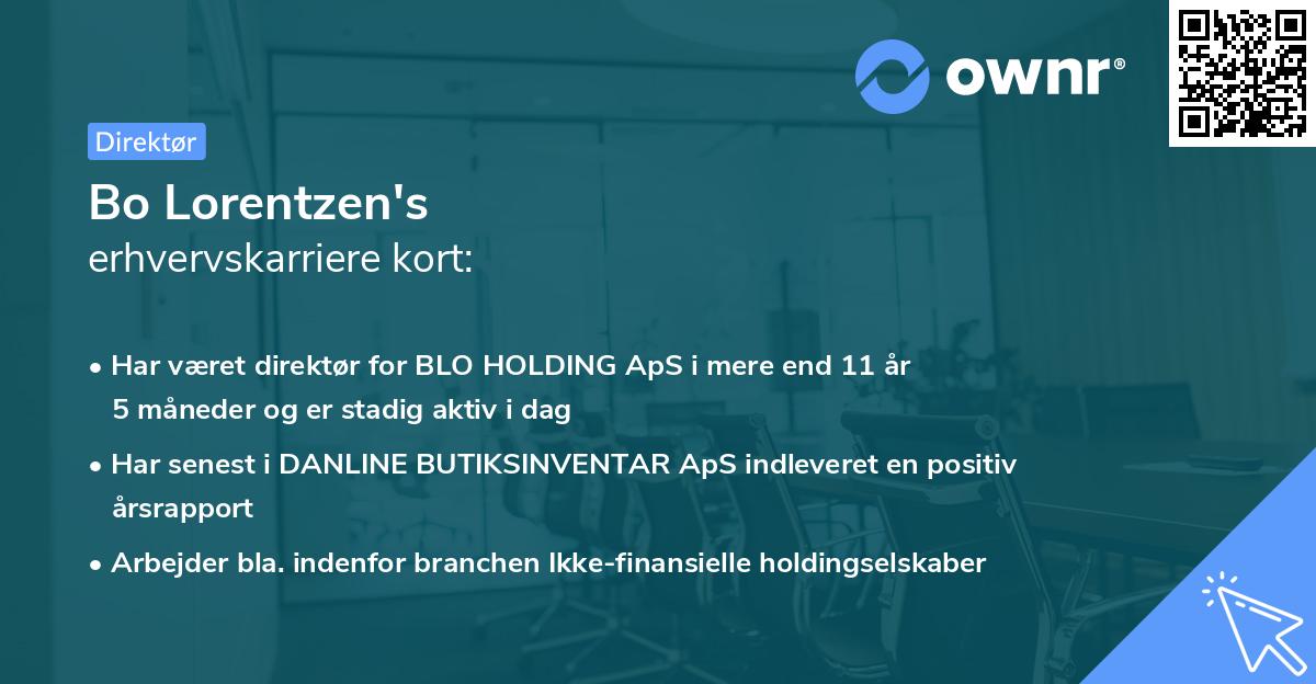 Bo Lorentzen's erhvervskarriere kort