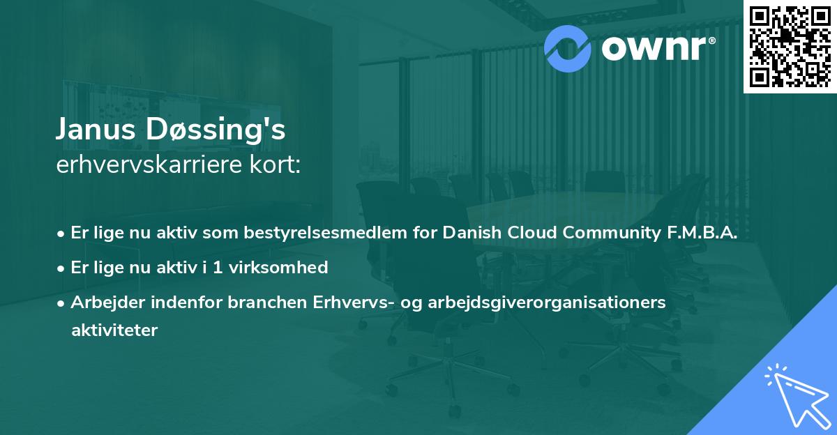 Janus Døssing's erhvervskarriere kort