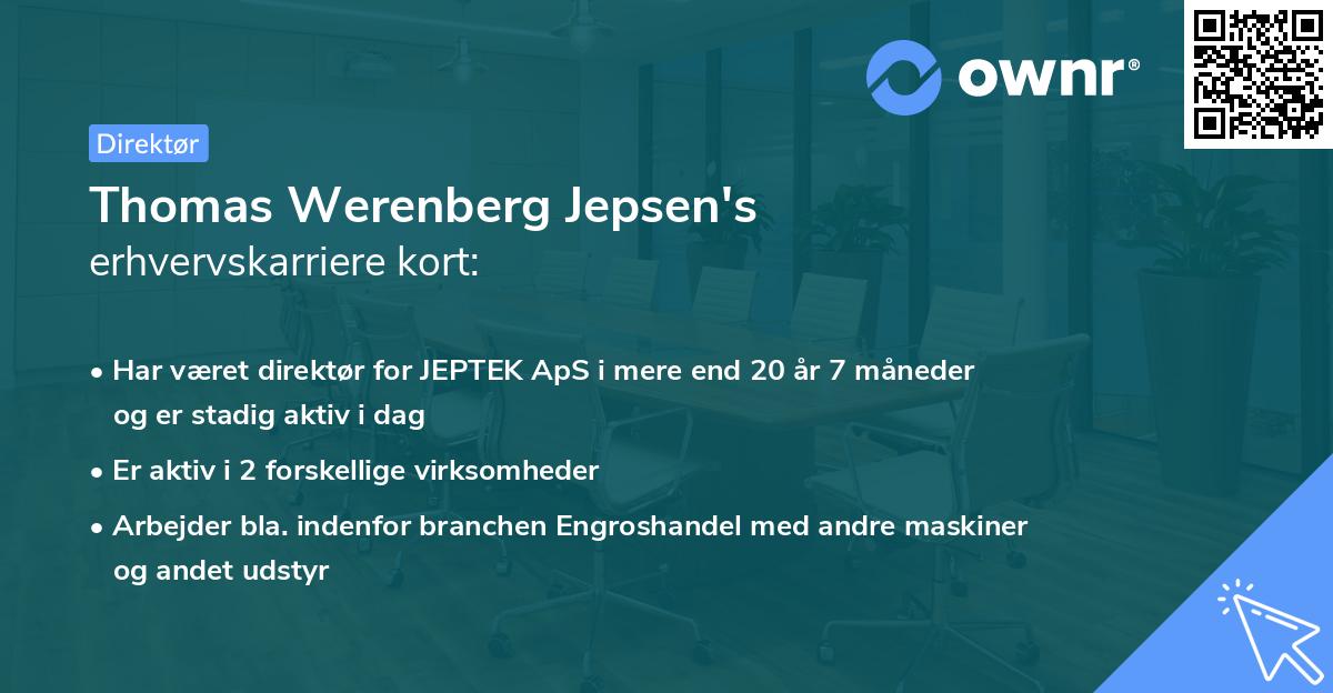 Thomas Werenberg Jepsen's erhvervskarriere kort