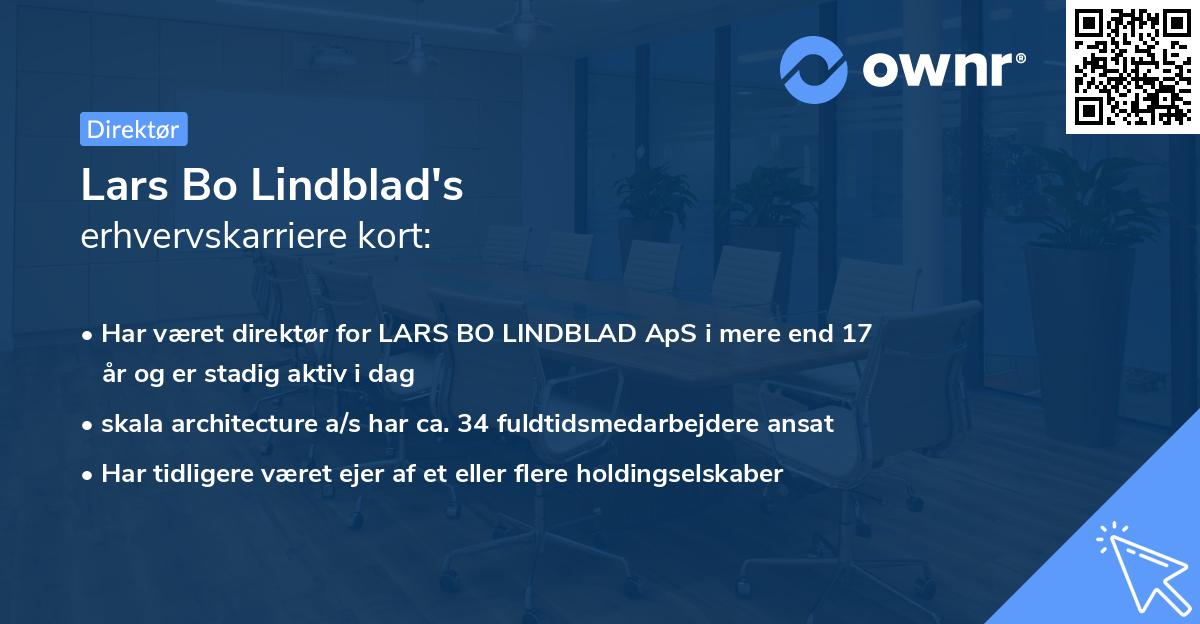 Lars Bo Lindblad's erhvervskarriere kort