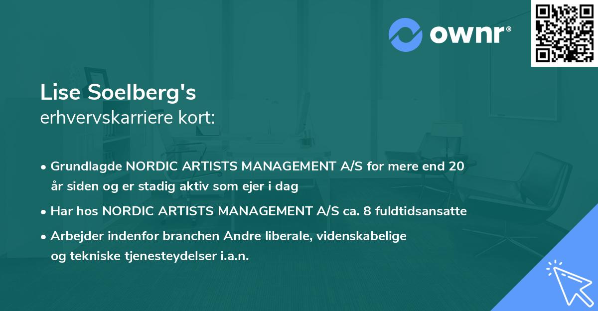 Lise Soelberg's erhvervskarriere kort