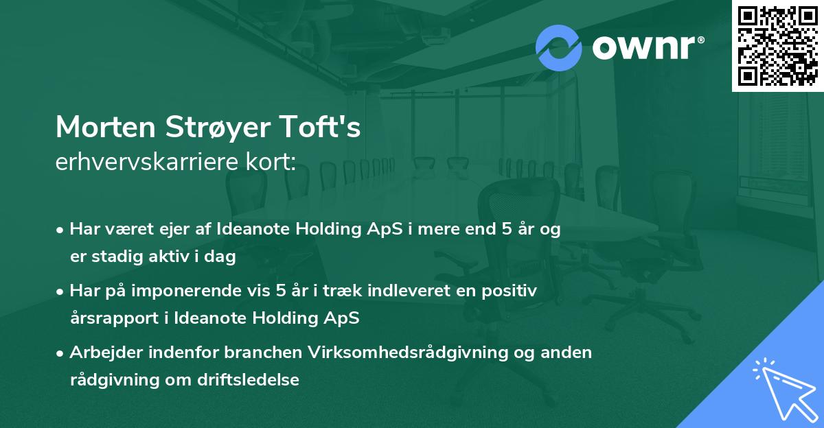 Morten Strøyer Toft's erhvervskarriere kort