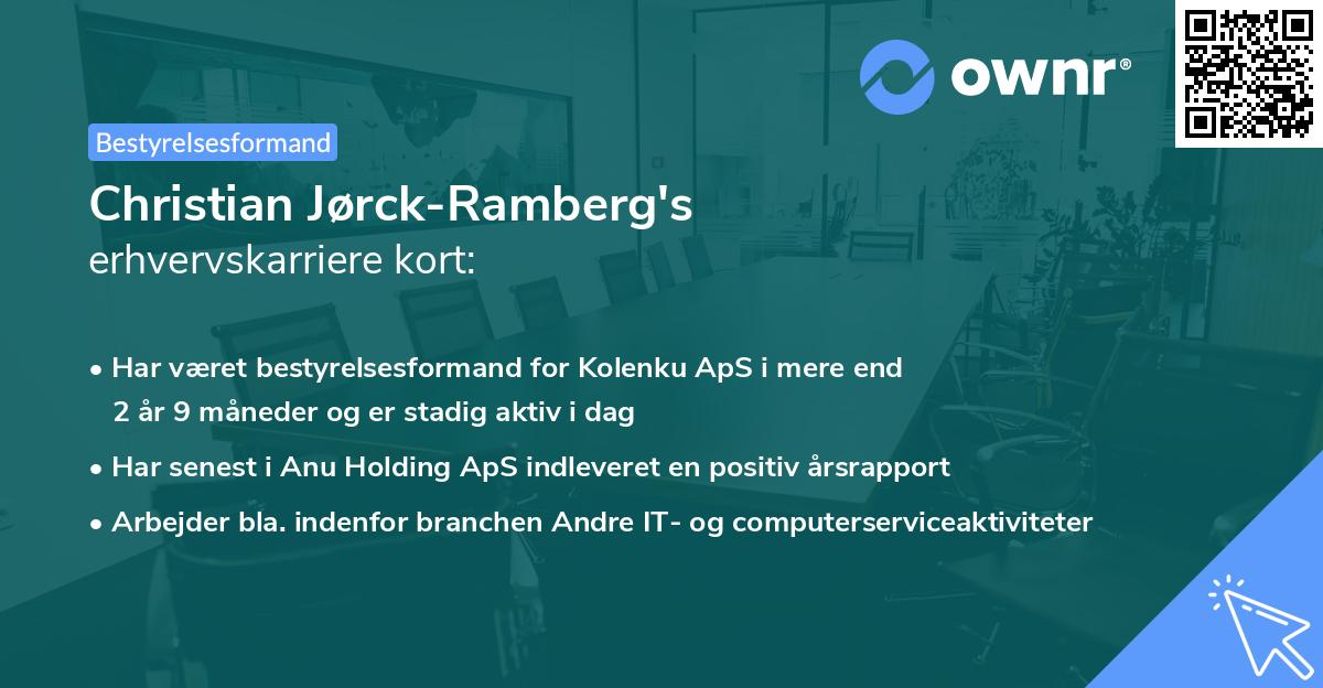 Christian Jørck-Ramberg's erhvervskarriere kort