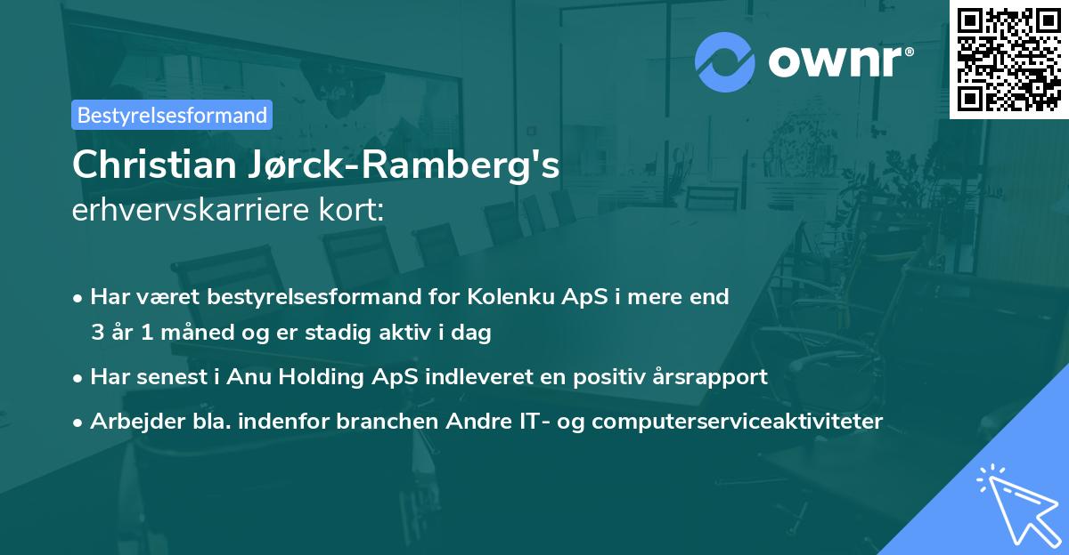 Christian Jørck-Ramberg's erhvervskarriere kort