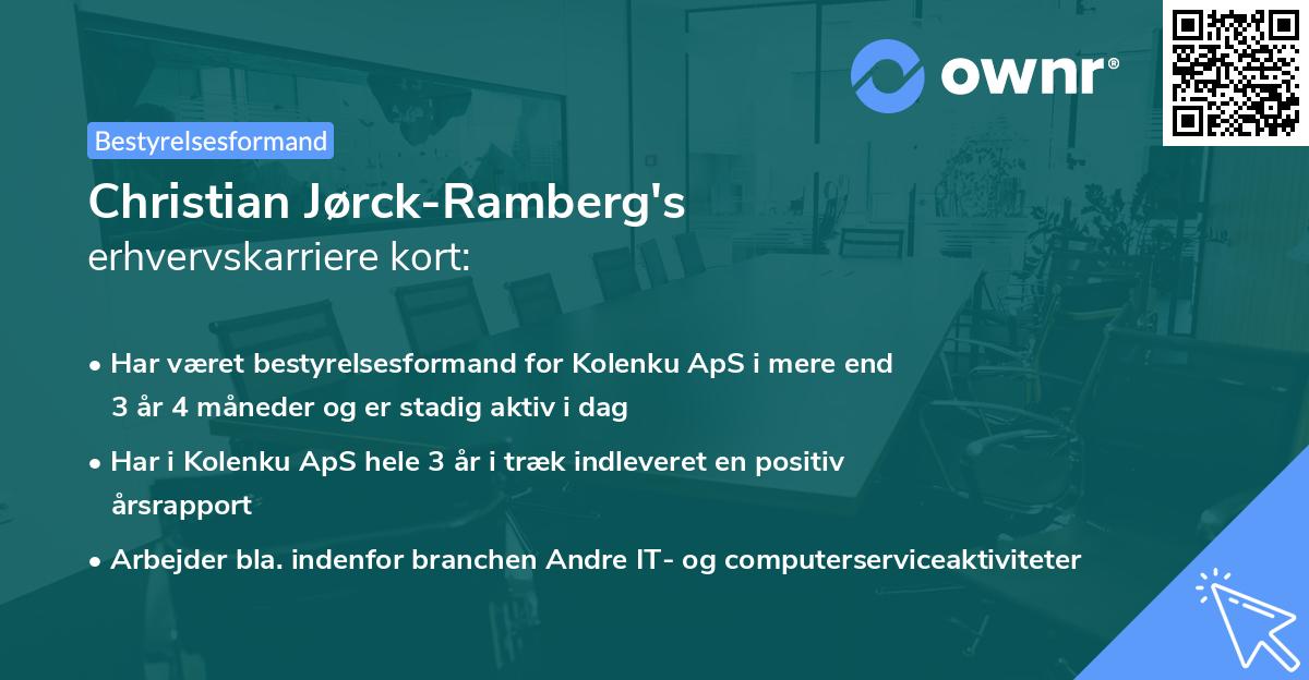 Christian Jørck-Ramberg's erhvervskarriere kort
