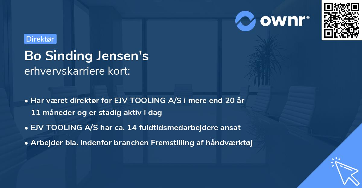 Bo Sinding Jensen's erhvervskarriere kort