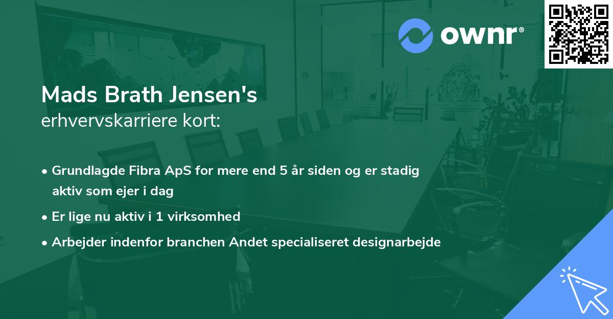 Mads Brath Jensen's erhvervskarriere kort