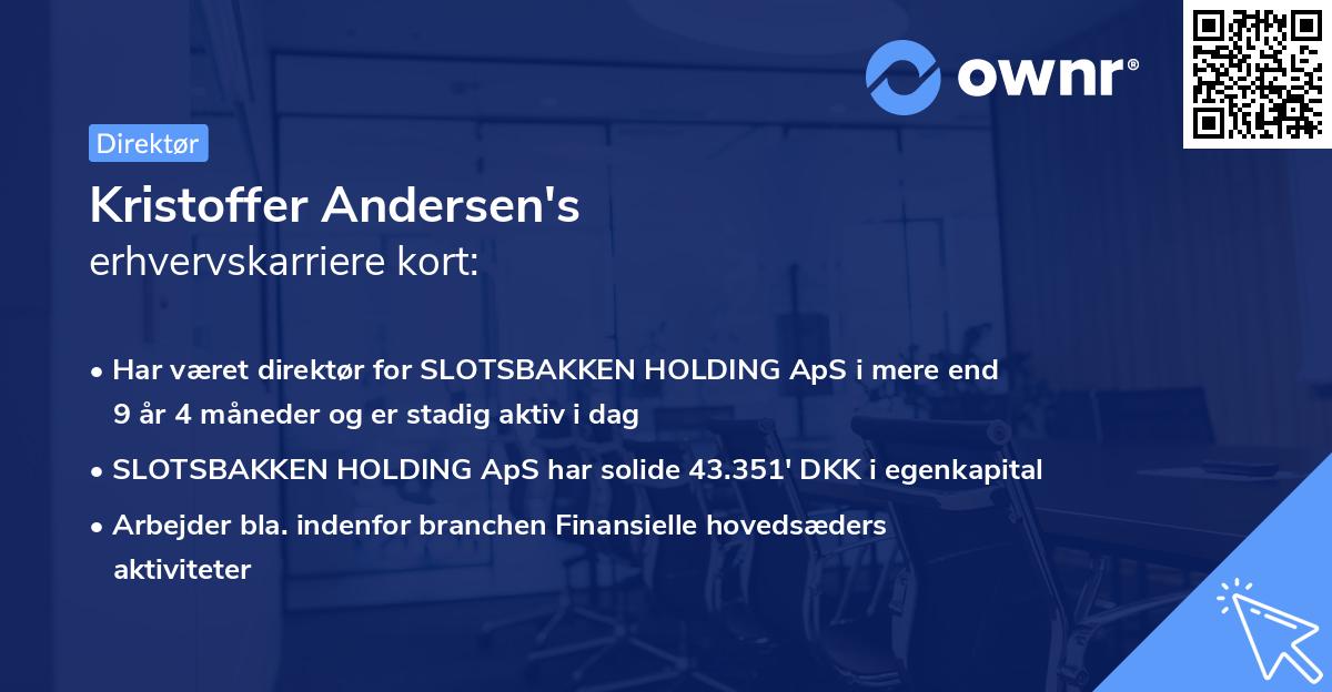 Kristoffer Andersen's erhvervskarriere kort