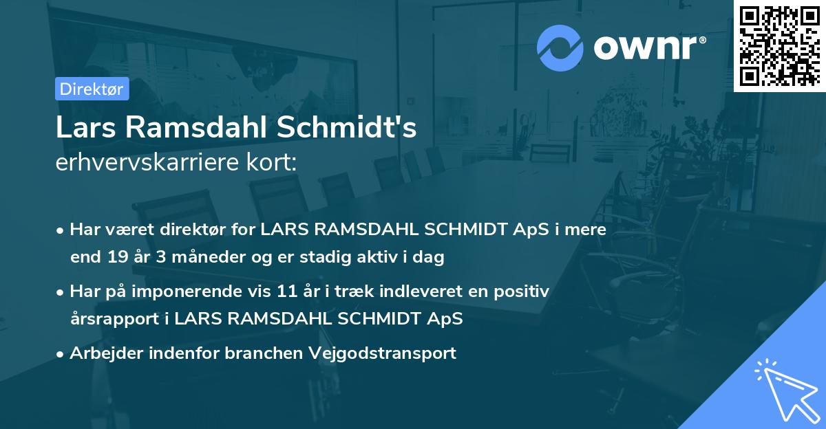 Lars Ramsdahl Schmidt's erhvervskarriere kort