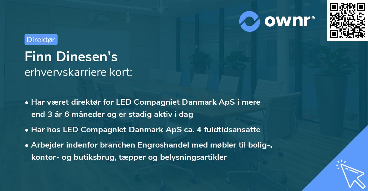 Finn Dinesen's erhvervskarriere kort