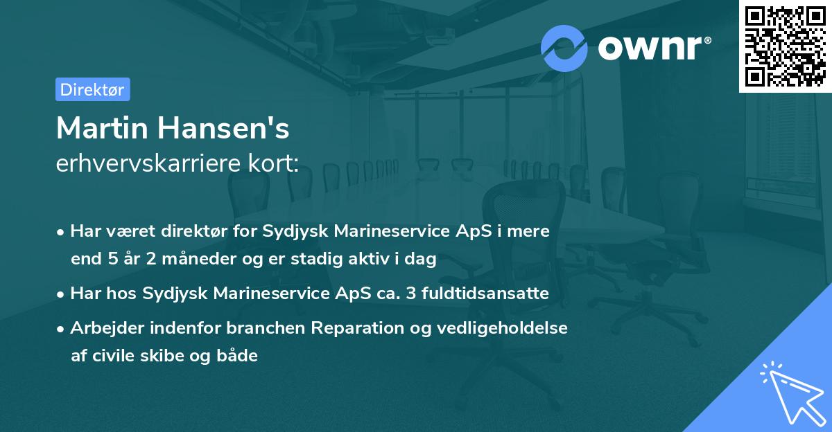 Martin Hansen's erhvervskarriere kort