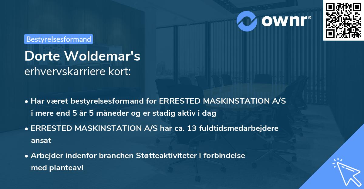 Dorte Woldemar's erhvervskarriere kort