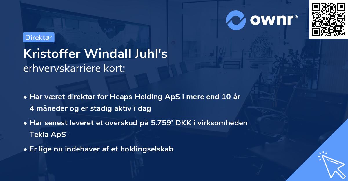 Kristoffer Windall Juhl's erhvervskarriere kort