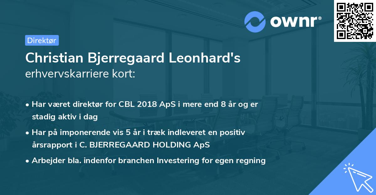 Christian Bjerregaard Leonhard's erhvervskarriere kort