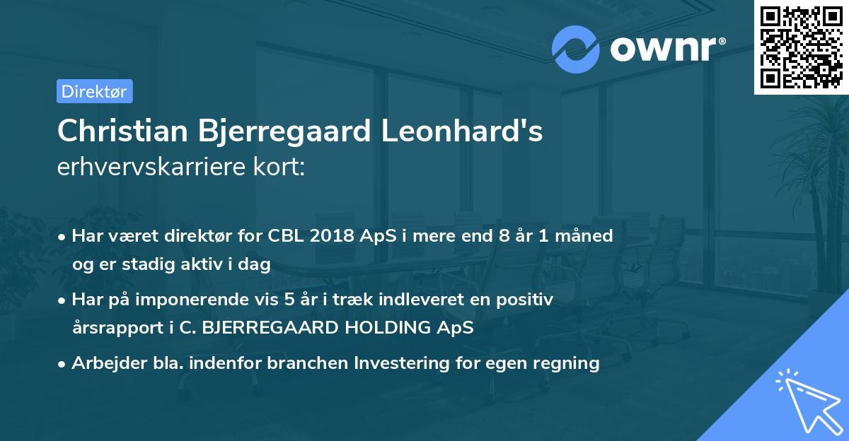 Christian Bjerregaard Leonhard's erhvervskarriere kort