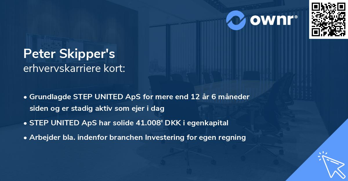 Peter Skipper's erhvervskarriere kort