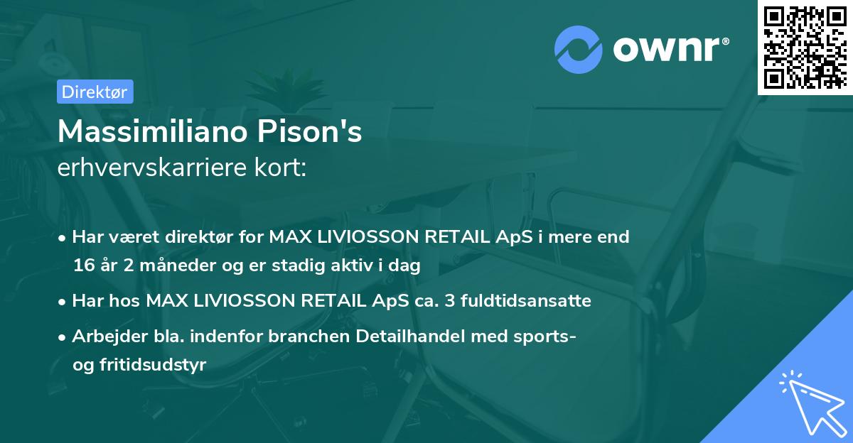 Massimiliano Pison's erhvervskarriere kort