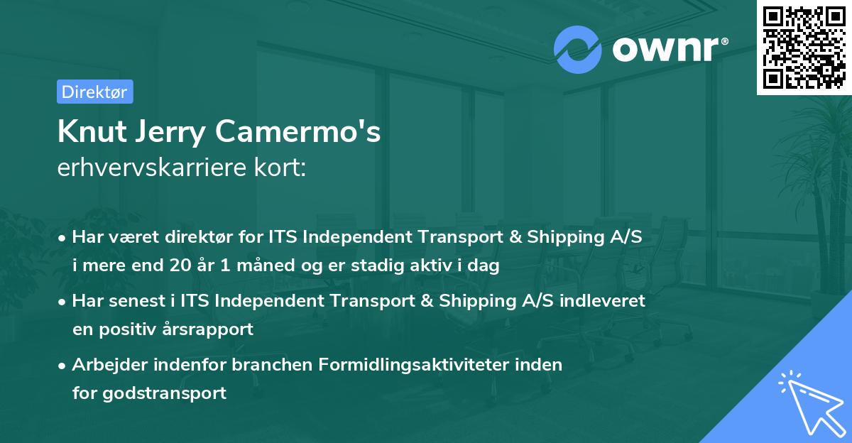 Knut Jerry Camermo's erhvervskarriere kort