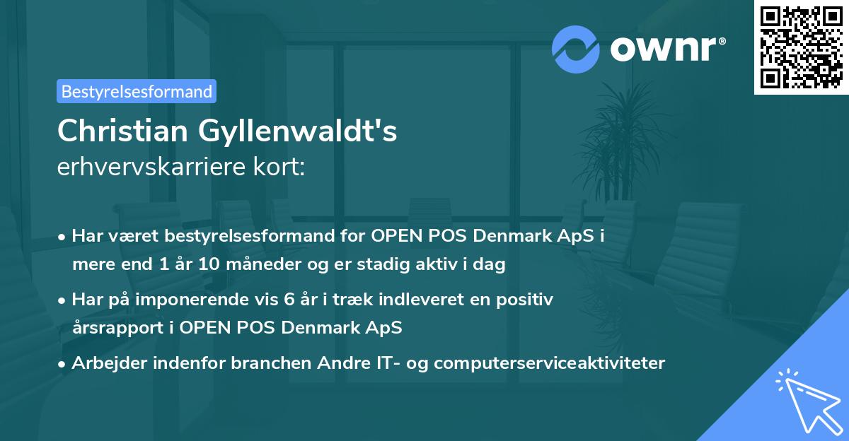 Christian Gyllenwaldt's erhvervskarriere kort