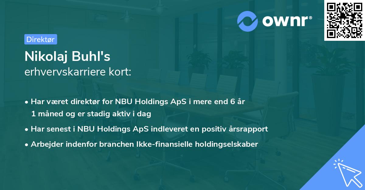 Nikolaj Buhl's erhvervskarriere kort