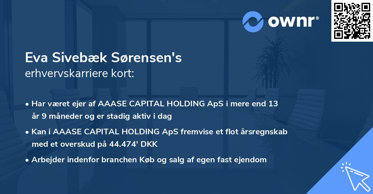 Eva Sivebæk Sørensen's erhvervskarriere kort