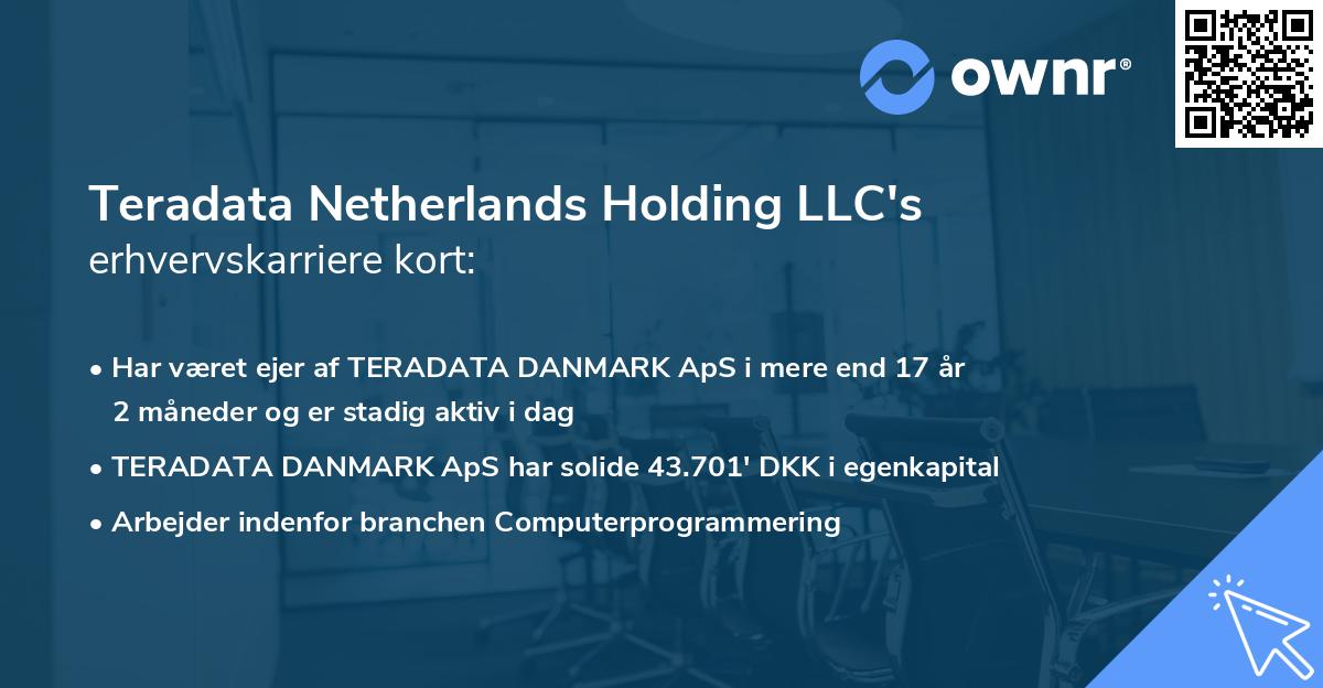 Teradata Netherlands Holding LLC's erhvervskarriere kort