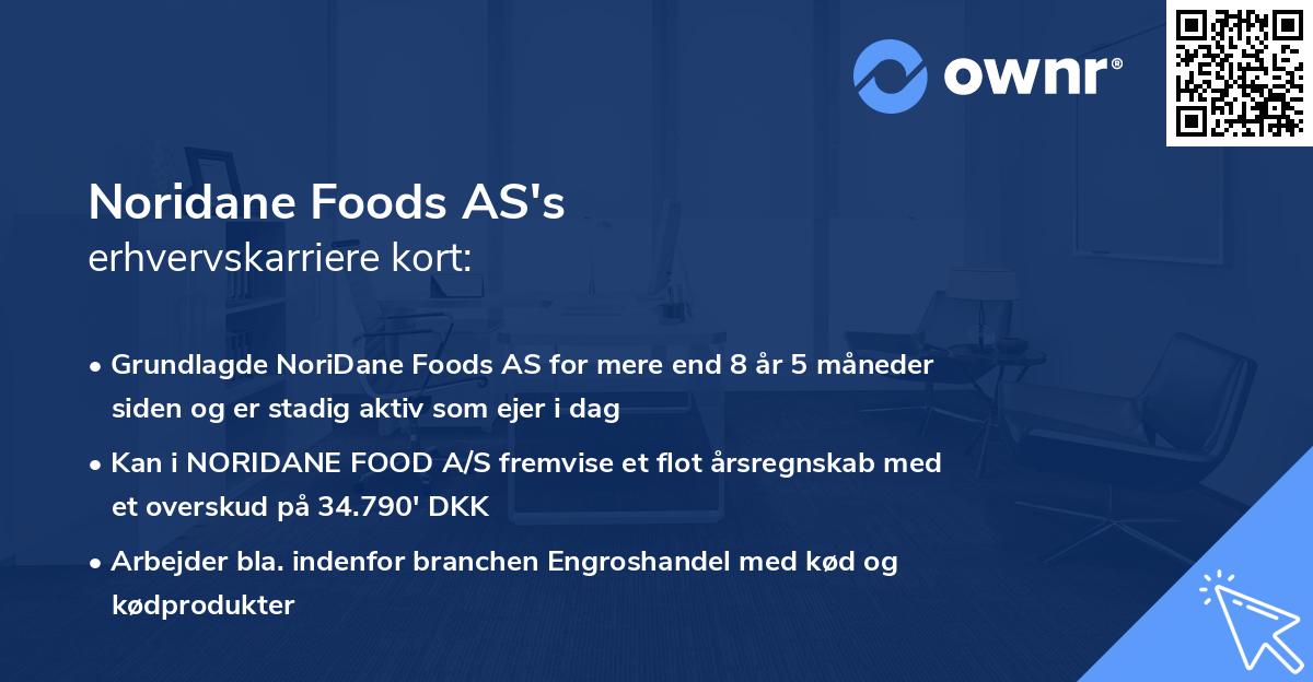 Noridane Foods AS's erhvervskarriere kort