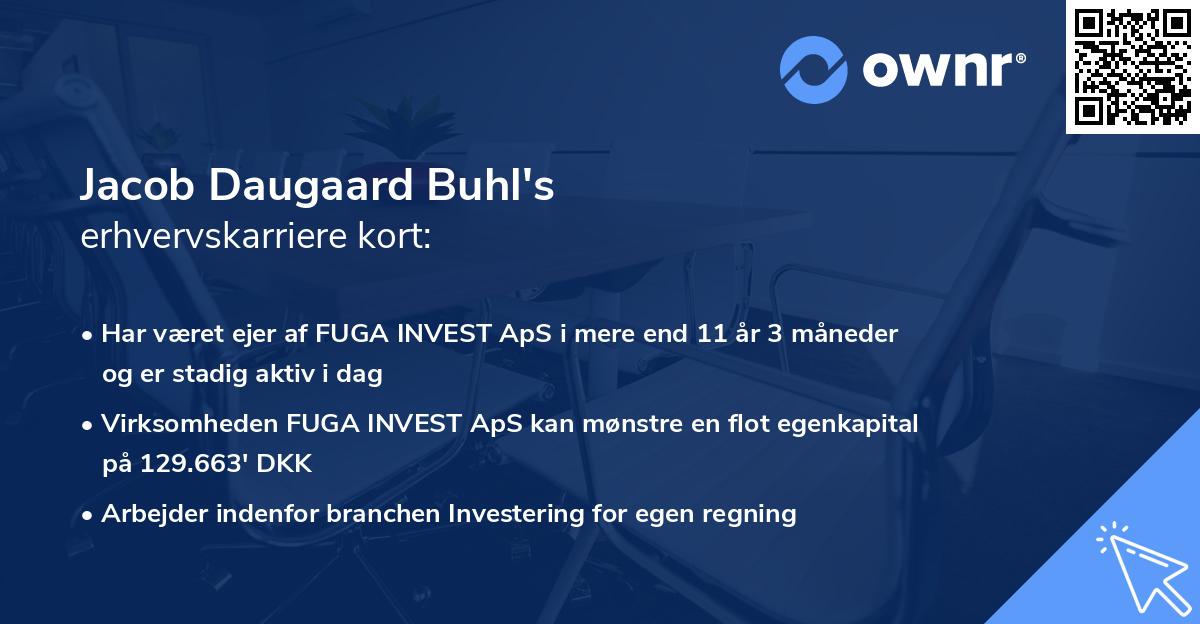 Jacob Daugaard Buhl's erhvervskarriere kort