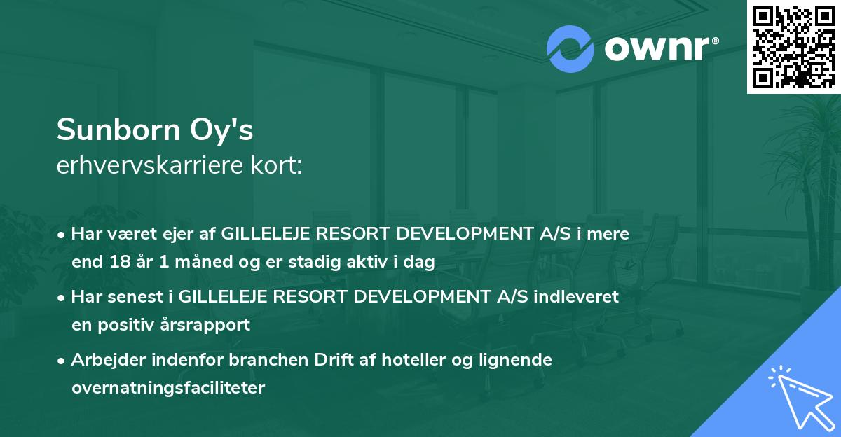 Sunborn Oy's erhvervskarriere kort