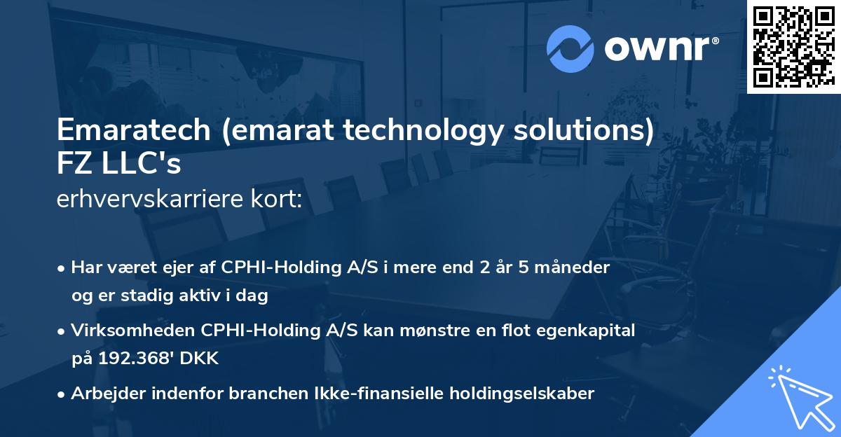 Emaratech (emarat technology solutions) FZ LLC's erhvervskarriere kort