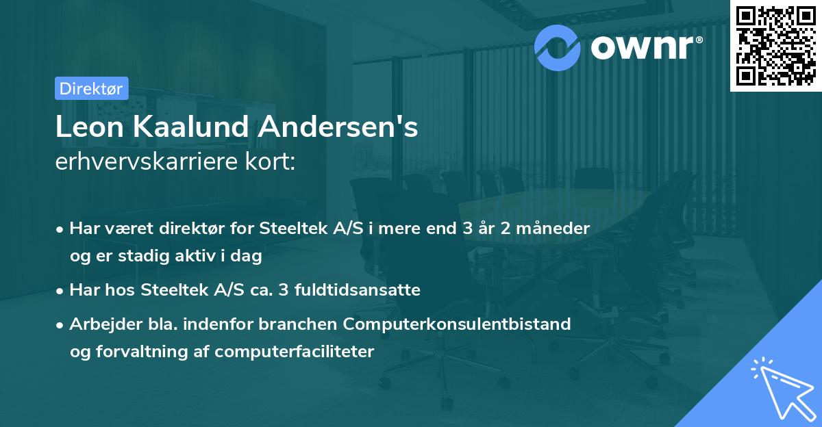 Leon Kaalund Andersen's erhvervskarriere kort