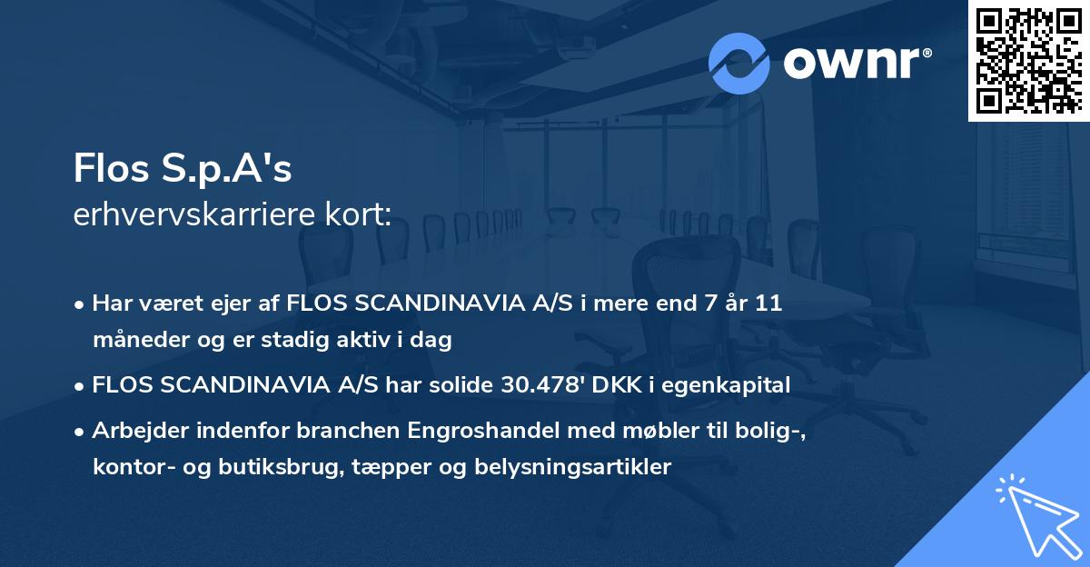 Flos S.p.A's erhvervskarriere kort
