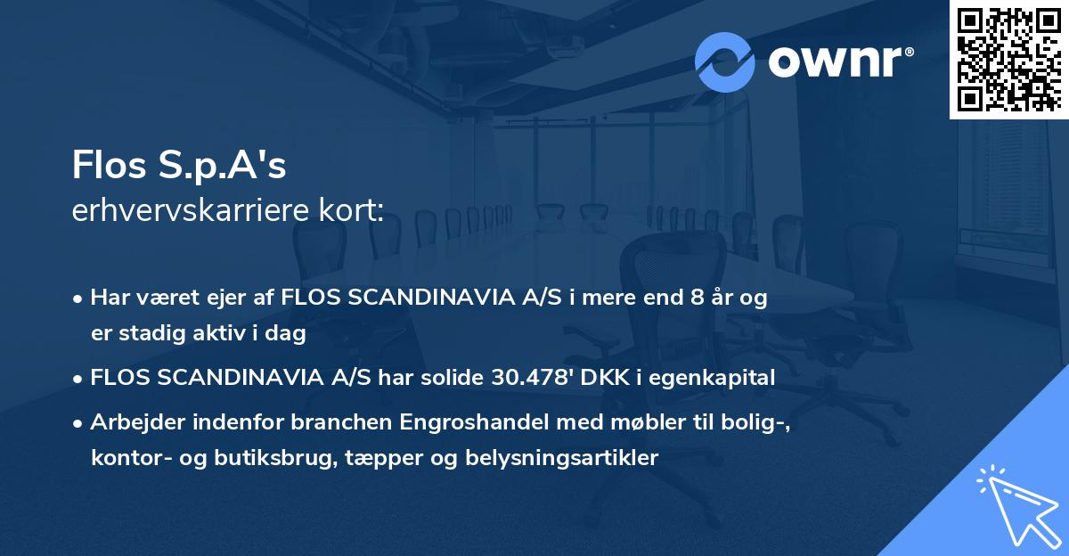 Flos S.p.A's erhvervskarriere kort