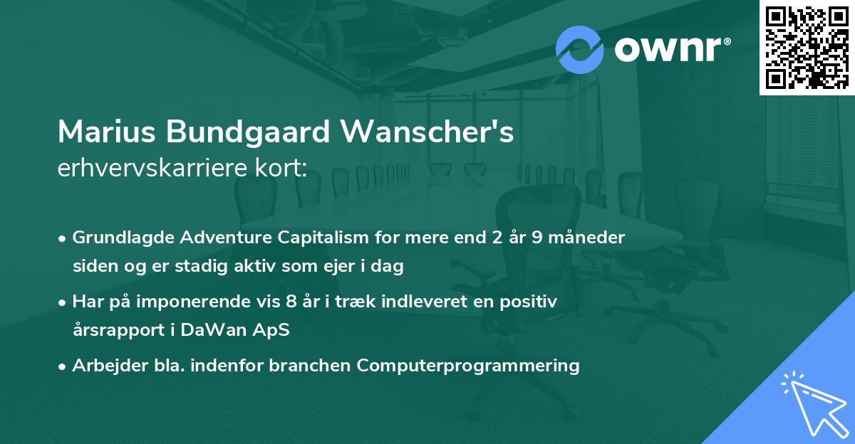 Marius Bundgaard Wanscher's erhvervskarriere kort