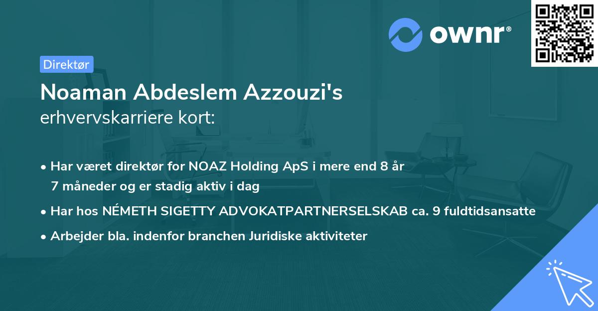 Noaman Abdeslem Azzouzi's erhvervskarriere kort
