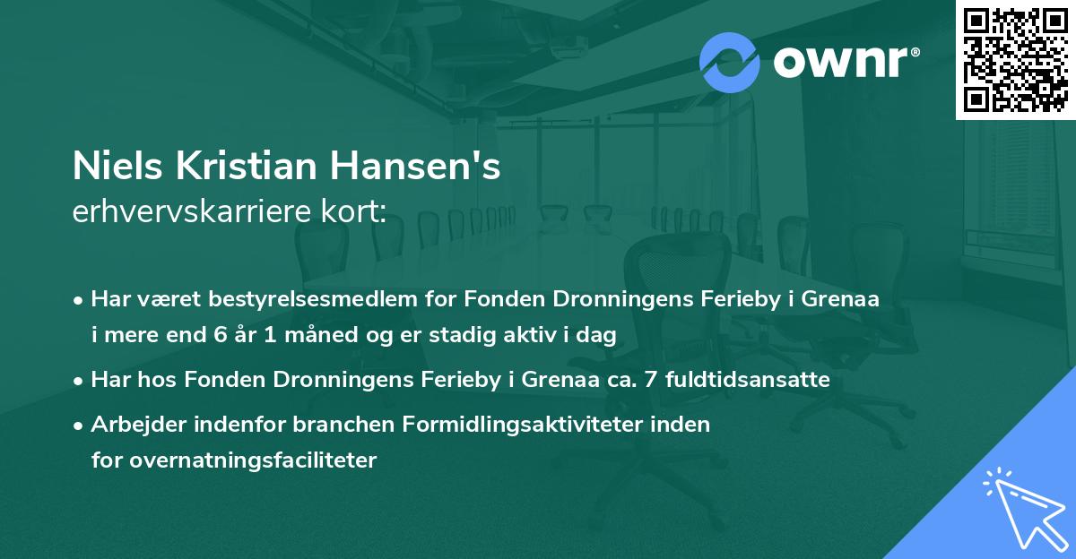 Niels Kristian Hansen's erhvervskarriere kort