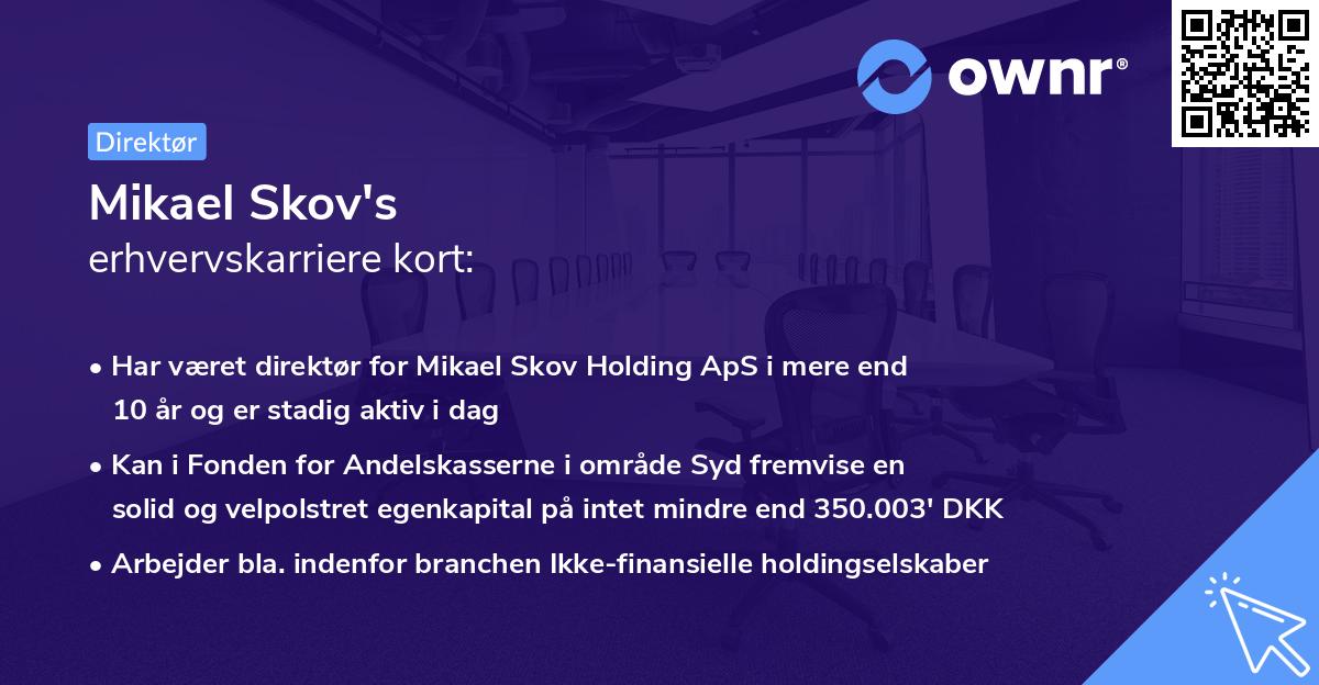 Mikael Skov's erhvervskarriere kort