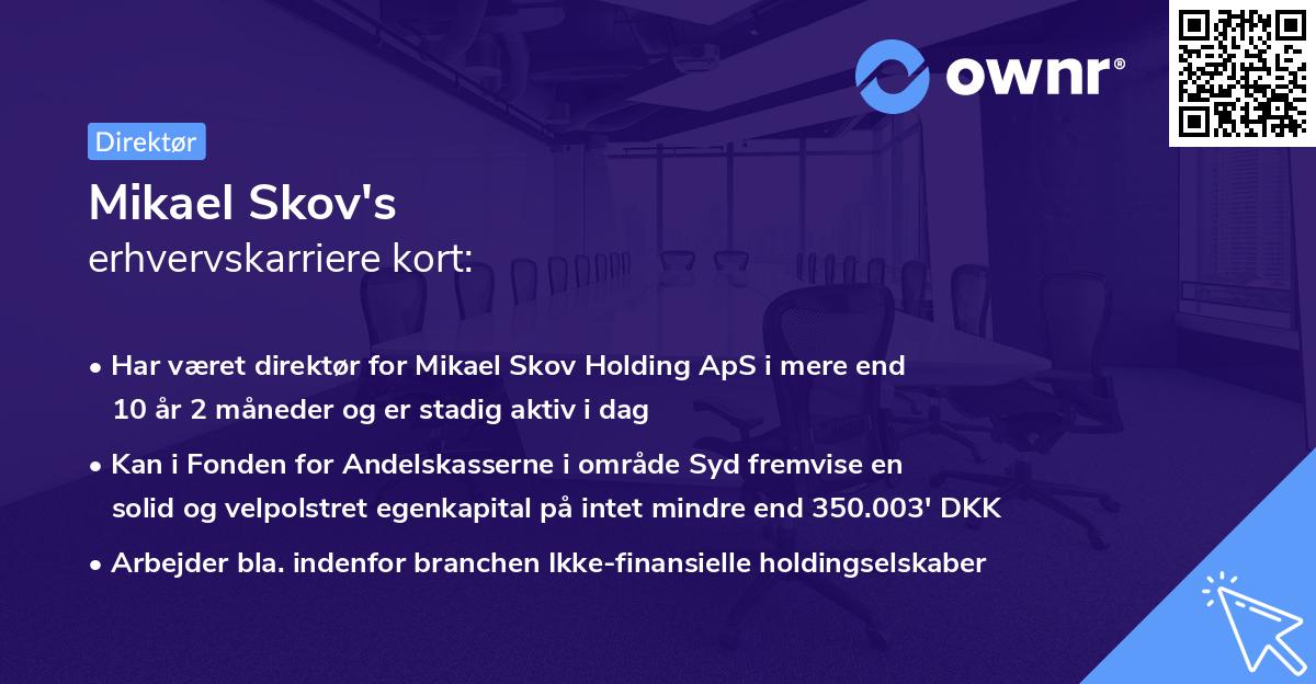 Mikael Skov's erhvervskarriere kort