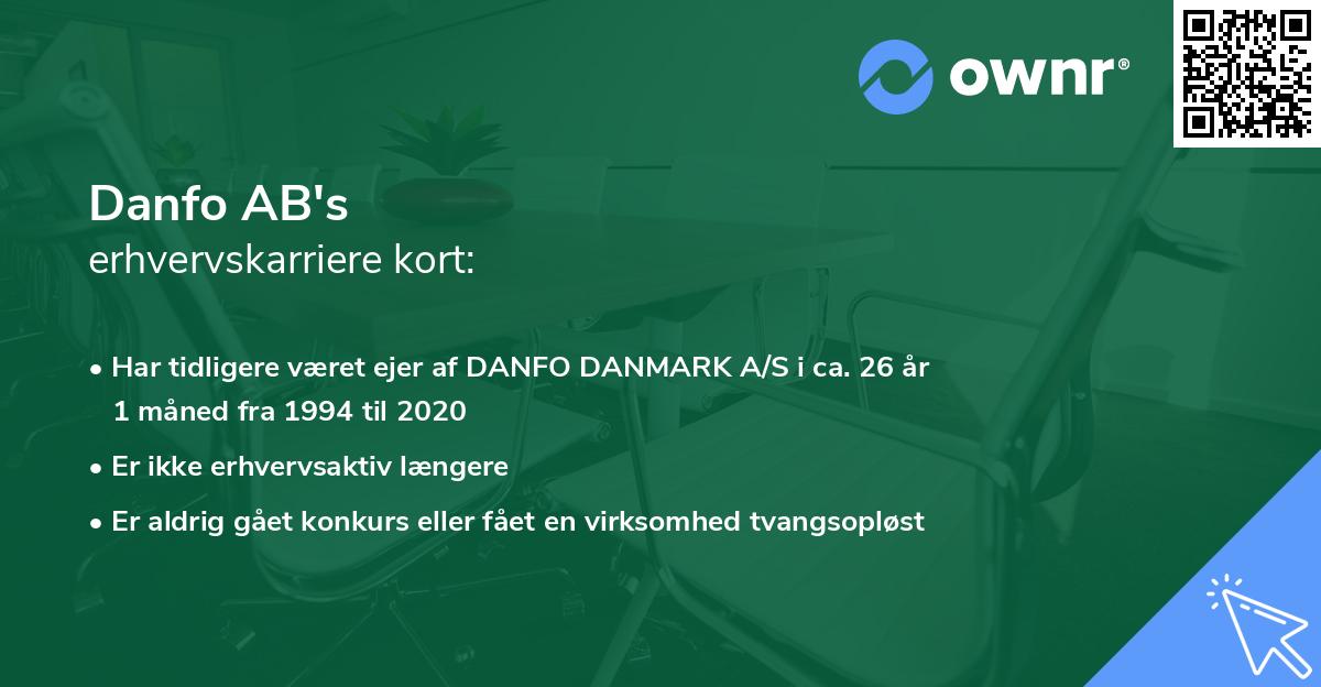 Danfo AB's erhvervskarriere kort