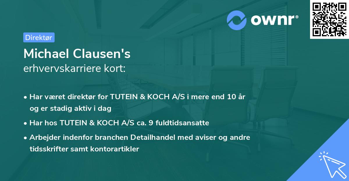 Michael Clausen's erhvervskarriere kort