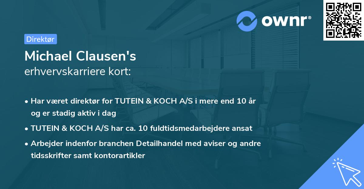 Michael Clausen's erhvervskarriere kort