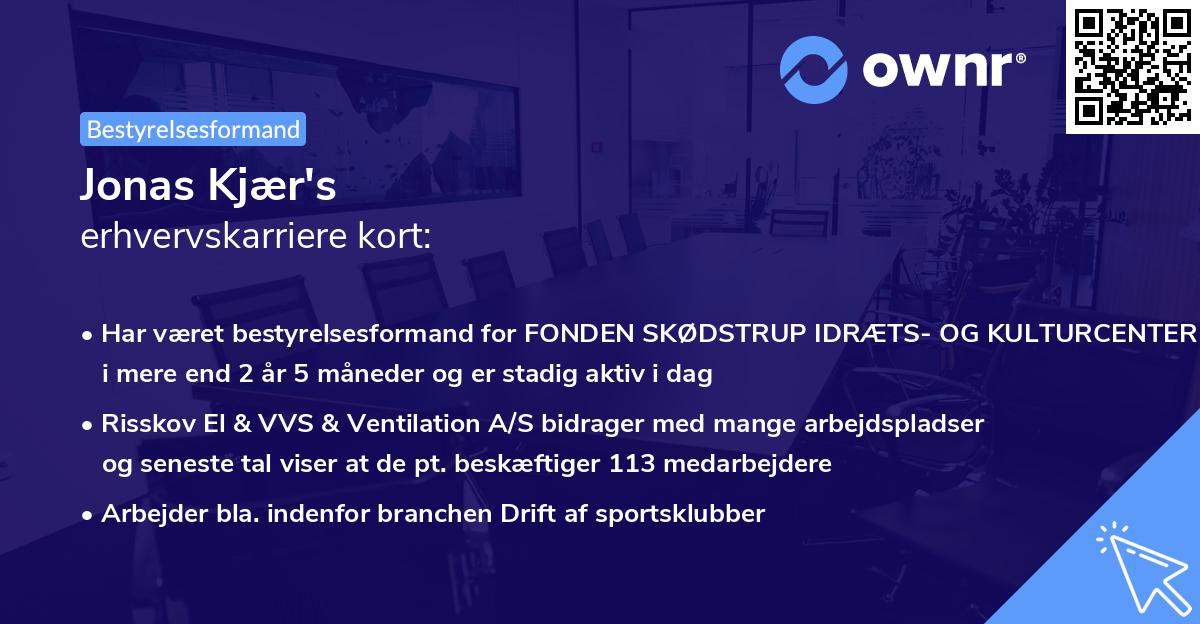 Jonas Kjær's erhvervskarriere kort