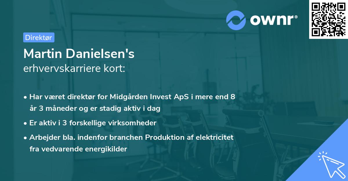 Martin Danielsen's erhvervskarriere kort