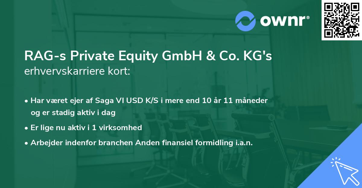 RAG-s Private Equity GmbH & Co. KG's erhvervskarriere kort