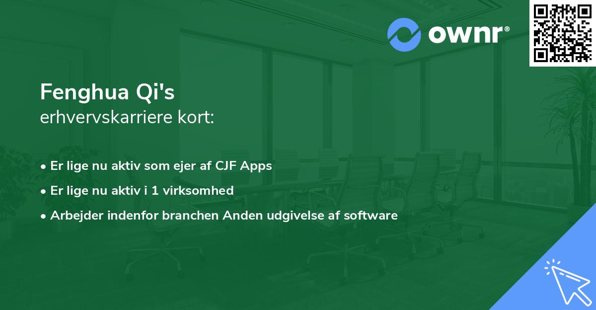Fenghua Qi's erhvervskarriere kort