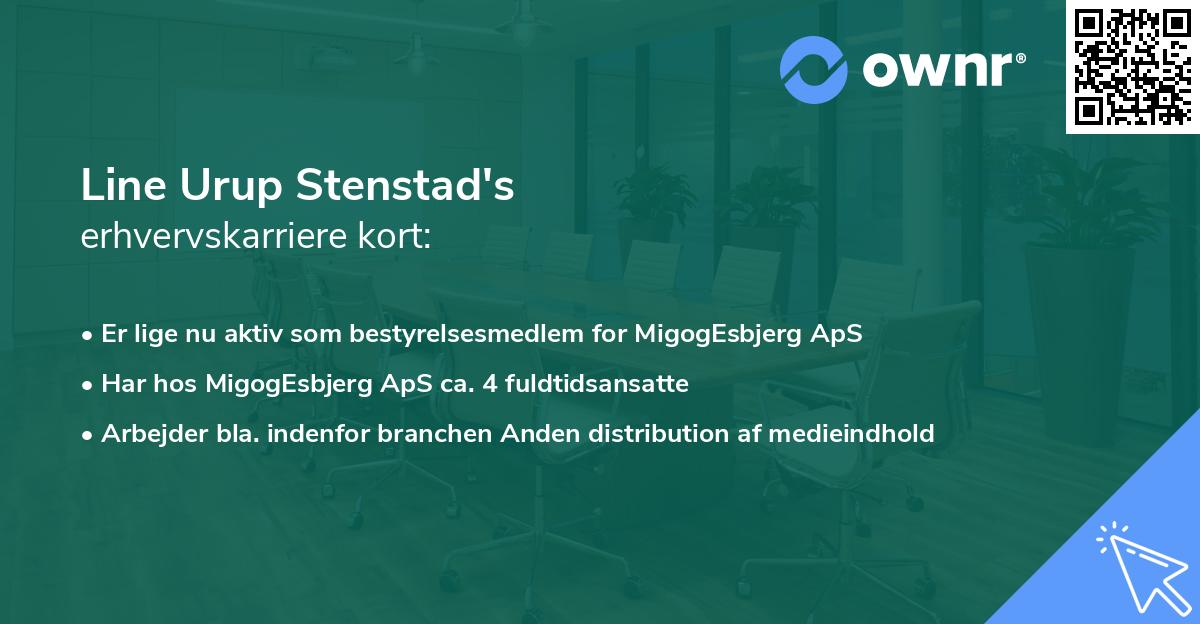 Line Urup Stenstad's erhvervskarriere kort